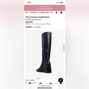 NEW Vince Camuto Sangeti Boot - Black (Size 9)
